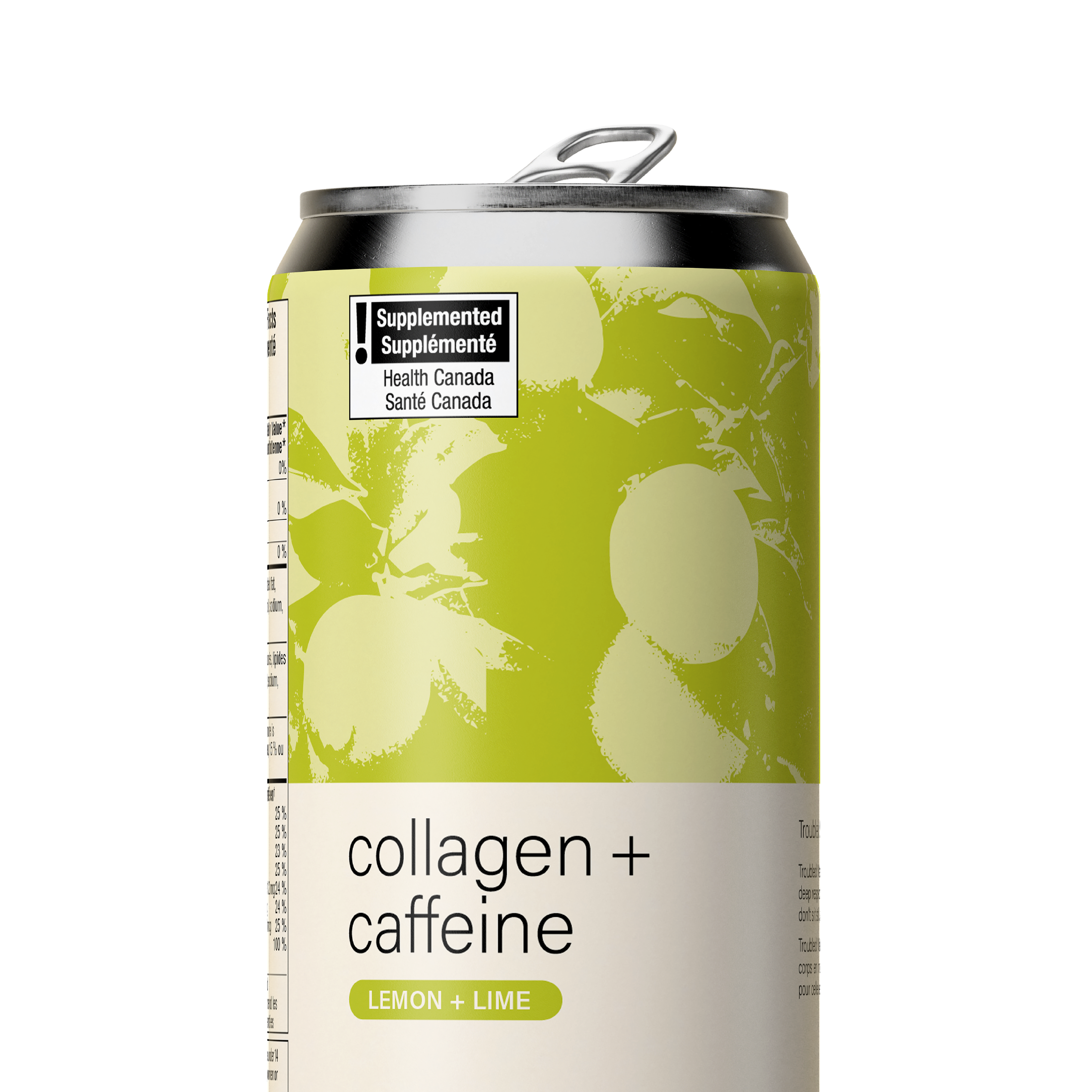 A can of lemon and lime flavoured Troubled Water drink